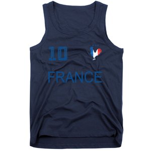 France Jersey Number Ten Soccer French Flag Futebol Fans Tank Top