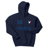 France Jersey Number Ten Soccer French Flag Futebol Fans Kids Hoodie