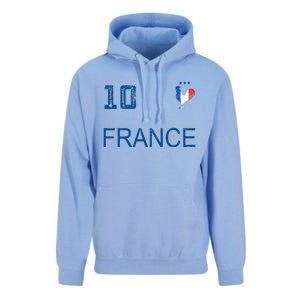 France Jersey Number Ten Soccer French Flag Futebol Fans Unisex Surf Hoodie