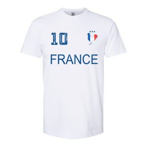 France Jersey Number Ten Soccer French Flag Futebol Fans Softstyle CVC T-Shirt