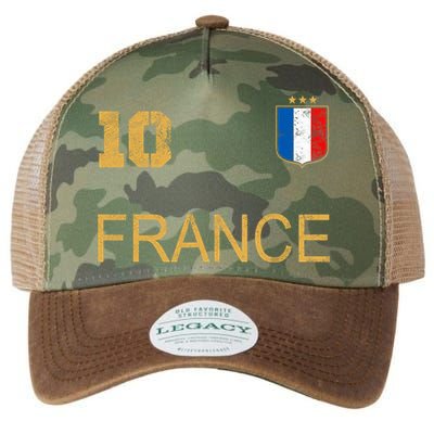 France Jersey Number Ten Soccer French Flag Futebol Fans Legacy Tie Dye Trucker Hat