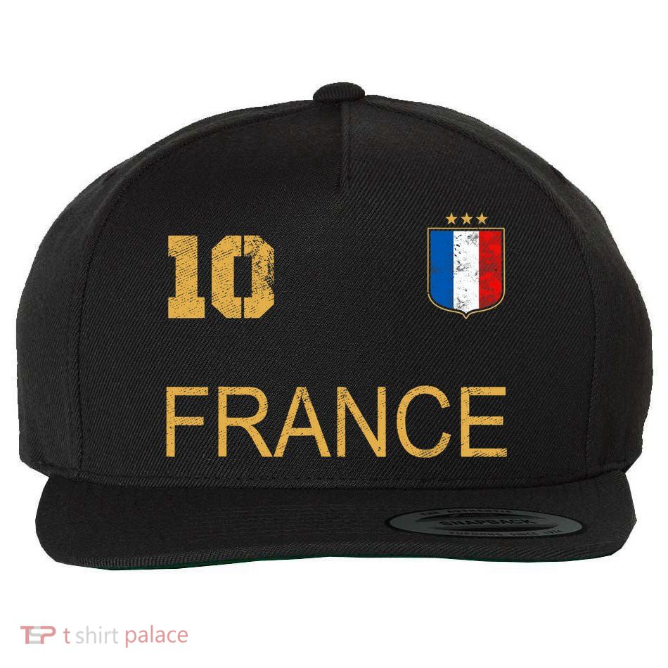 France Jersey Number Ten Soccer French Flag Futebol Fans Wool Snapback Cap