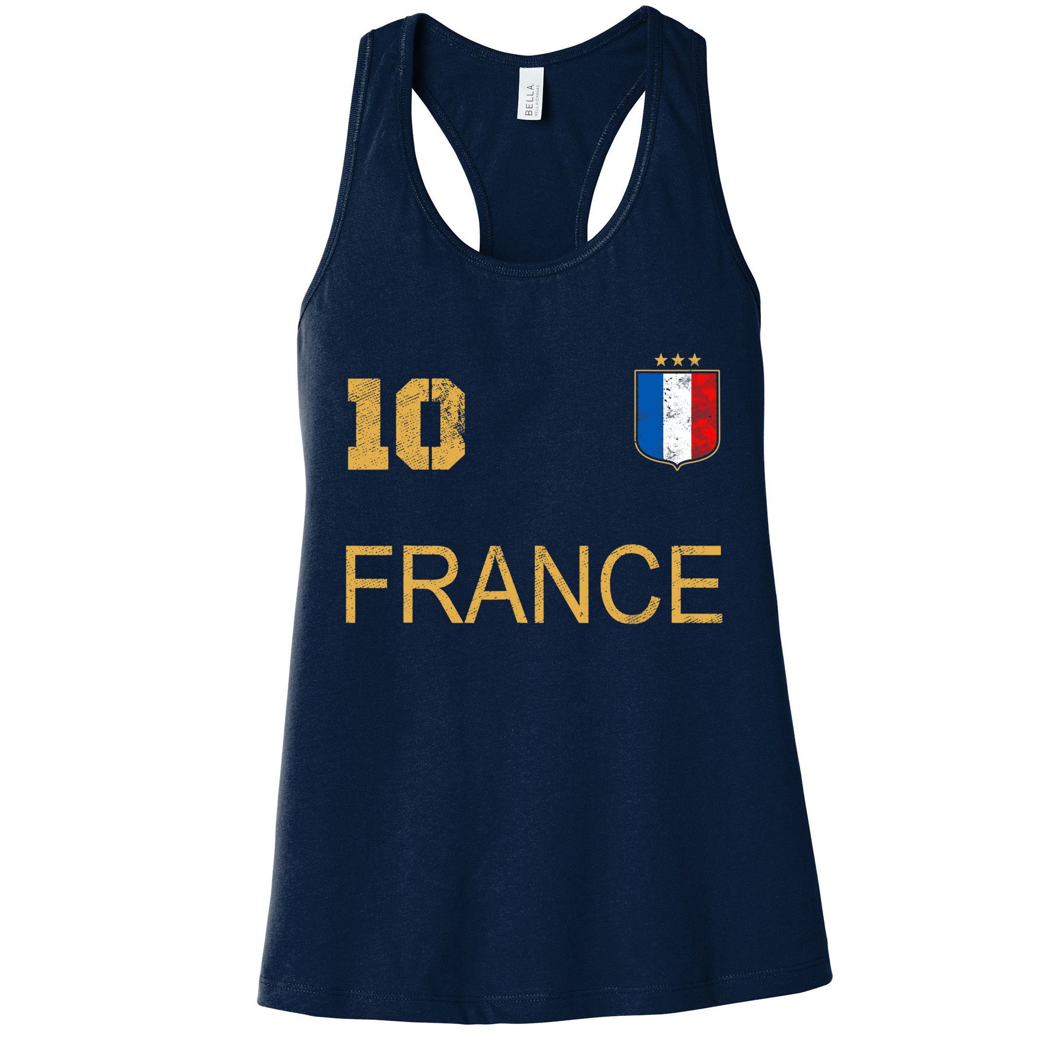 France Jersey Number Ten Soccer French Flag Futebol Fans Womens Tank Top