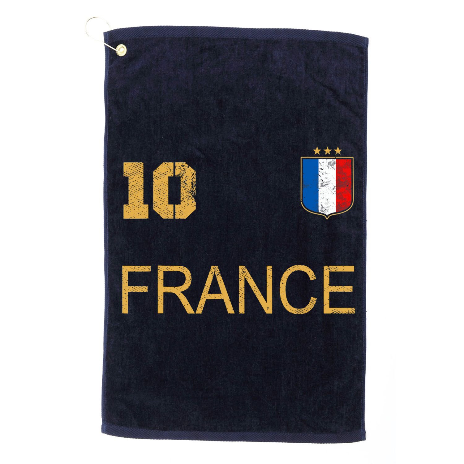France Jersey Number Ten Soccer French Flag Futebol Fans Golf Towel