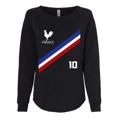 France Jersey Number Ten Soccer French Futbol Club Womens California Wash Sweatshirt