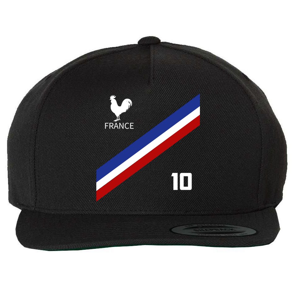 France Jersey Number Ten Soccer French Futbol Club Wool Snapback Cap