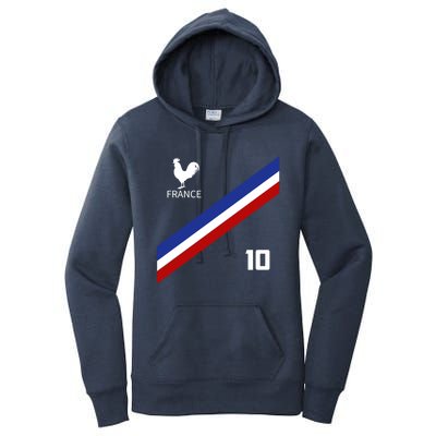 France Jersey Number Ten Soccer French Futbol Club Women's Pullover Hoodie