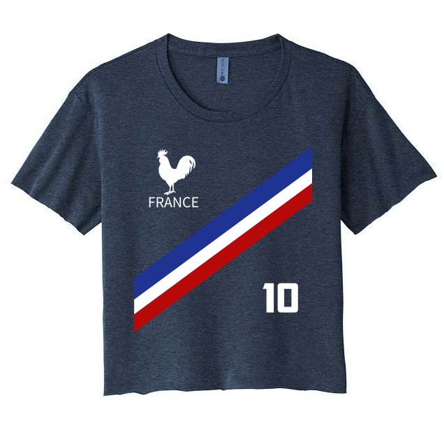 France Jersey Number Ten Soccer French Futbol Club Crop Top