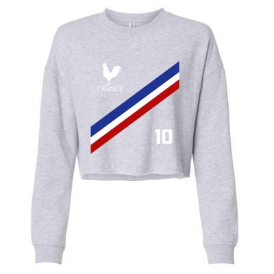 France Jersey Number Ten Soccer French Futbol Club Cropped Pullover Crew