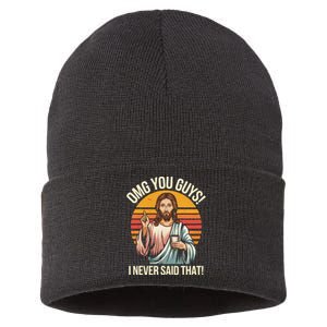 Funny Jesus Omg You Guys I Never Said That Sustainable Knit Beanie