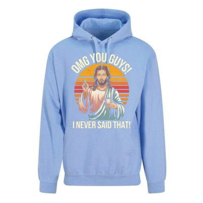 Funny Jesus Omg You Guys I Never Said That Unisex Surf Hoodie