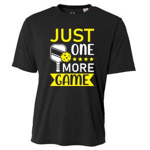 Funny Just One More Game Gift For Sport Fan Pickleball Team Cooling Performance Crew T-Shirt