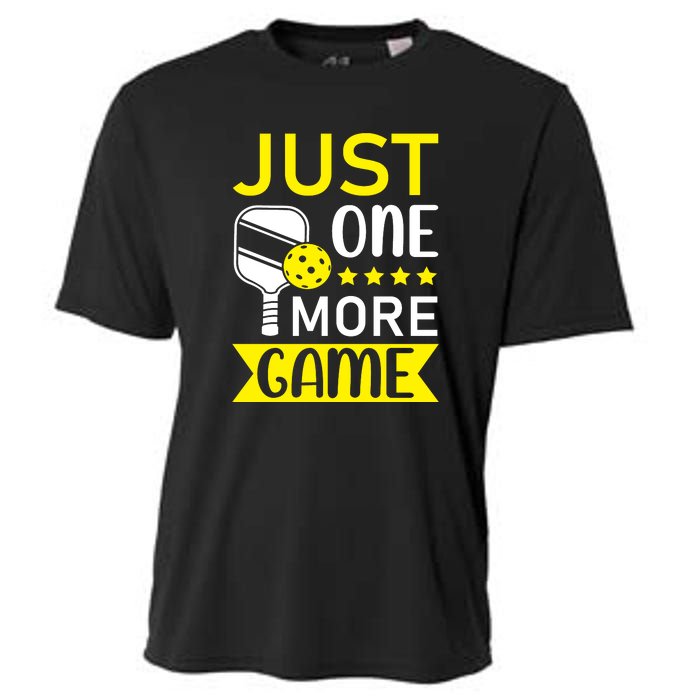 Funny Just One More Game Gift For Sport Fan Pickleball Team Cooling Performance Crew T-Shirt