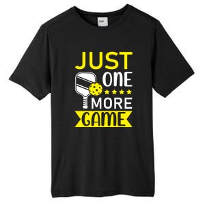 Funny Just One More Game Gift For Sport Fan Pickleball Team Tall Fusion ChromaSoft Performance T-Shirt