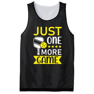 Funny Just One More Game Gift For Sport Fan Pickleball Team Mesh Reversible Basketball Jersey Tank