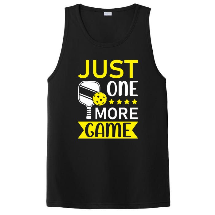 Funny Just One More Game Gift For Sport Fan Pickleball Team PosiCharge Competitor Tank