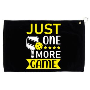 Funny Just One More Game Gift For Sport Fan Pickleball Team Grommeted Golf Towel