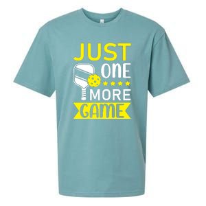 Funny Just One More Game Gift For Sport Fan Pickleball Team Sueded Cloud Jersey T-Shirt