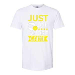 Funny Just One More Game Gift For Sport Fan Pickleball Team Softstyle CVC T-Shirt