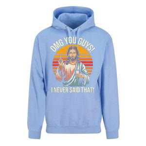 Funny Jesus Omg You Guys I Never Said That Gift Unisex Surf Hoodie