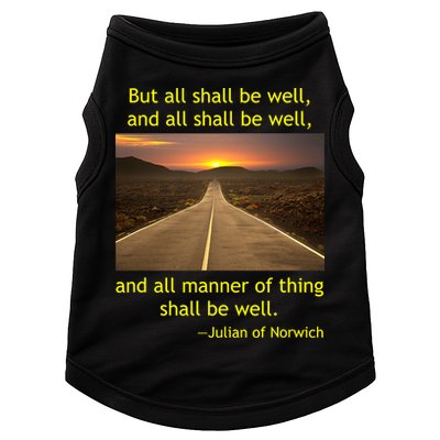 Funny Julian Of Norwich All Shall Be Well Christian Heaven Hope Doggie Tank