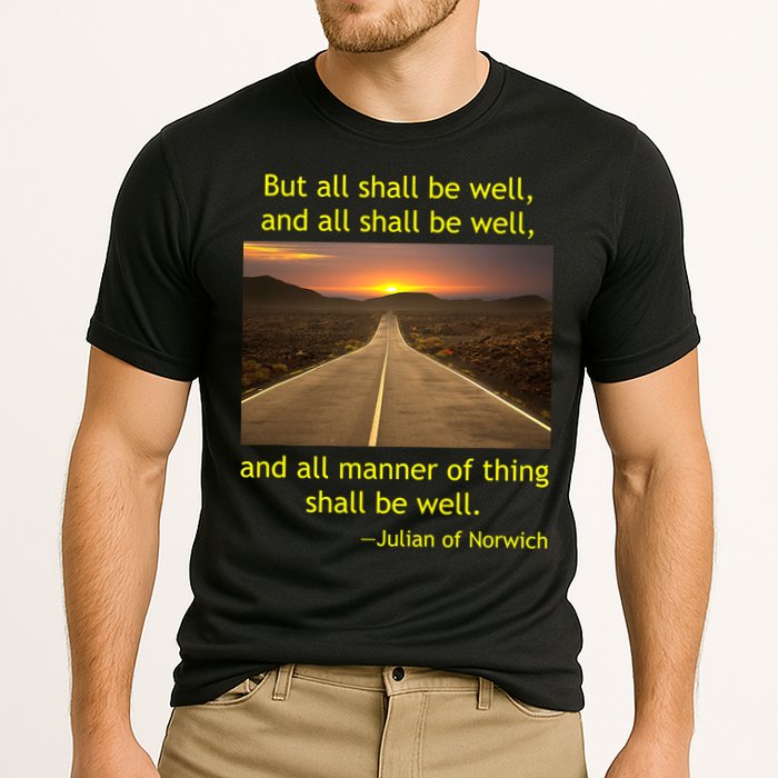 Funny Julian Of Norwich All Shall Be Well Christian Heaven Hope Cooling Performance Crew T-Shirt