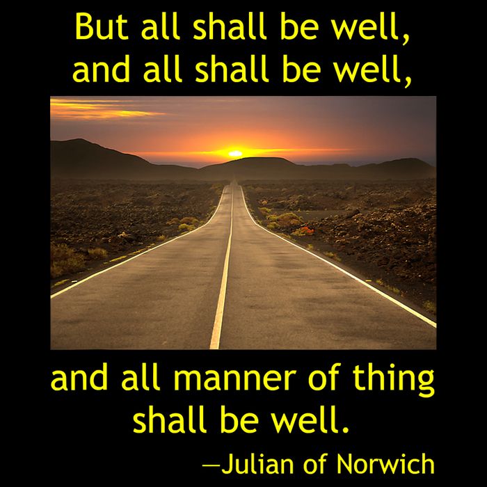 Funny Julian Of Norwich All Shall Be Well Christian Heaven Hope Sustainable Bucket Hat