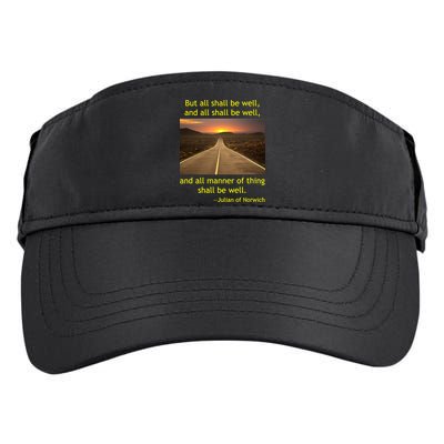 Funny Julian Of Norwich All Shall Be Well Christian Heaven Hope Adult Drive Performance Visor