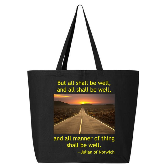 Funny Julian Of Norwich All Shall Be Well Christian Heaven Hope 25L Jumbo Tote