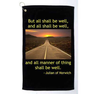 Funny Julian Of Norwich All Shall Be Well Christian Heaven Hope Golf Towel