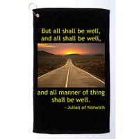 Funny Julian Of Norwich All Shall Be Well Christian Heaven Hope Golf Towel