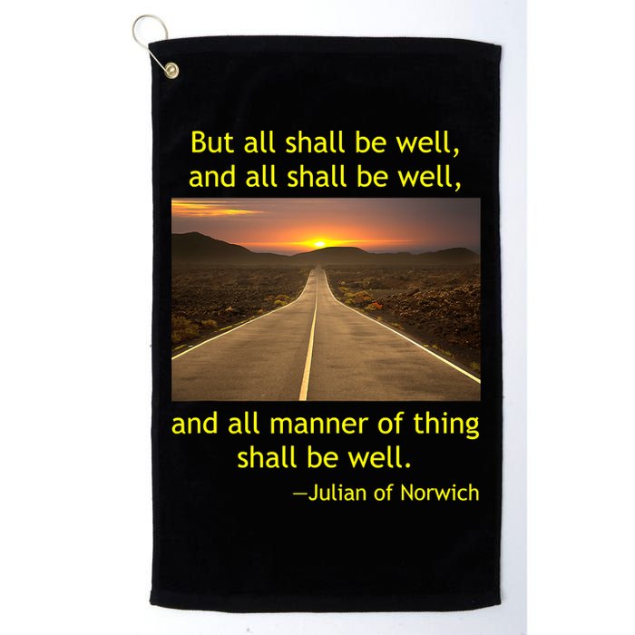 Funny Julian Of Norwich All Shall Be Well Christian Heaven Hope Golf Towel