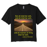 Funny Julian Of Norwich All Shall Be Well Christian Heaven Hope Crop Top