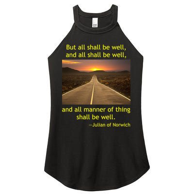Funny Julian Of Norwich All Shall Be Well Christian Heaven Hope Women's Perfect Tri Rocker Tank
