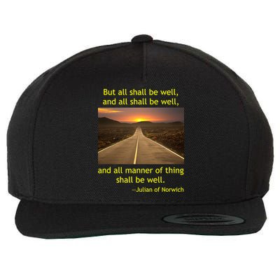 Funny Julian Of Norwich All Shall Be Well Christian Heaven Hope Wool Snapback Cap