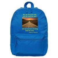 Funny Julian Of Norwich All Shall Be Well Christian Heaven Hope 16 in Basic Backpack