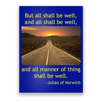 Funny Julian Of Norwich All Shall Be Well Christian Heaven Hope Poster
