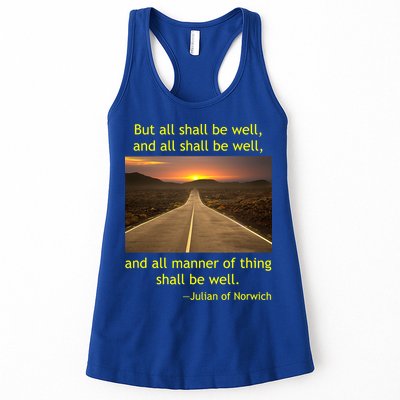 Funny Julian Of Norwich All Shall Be Well Christian Heaven Hope Womens Tank Top