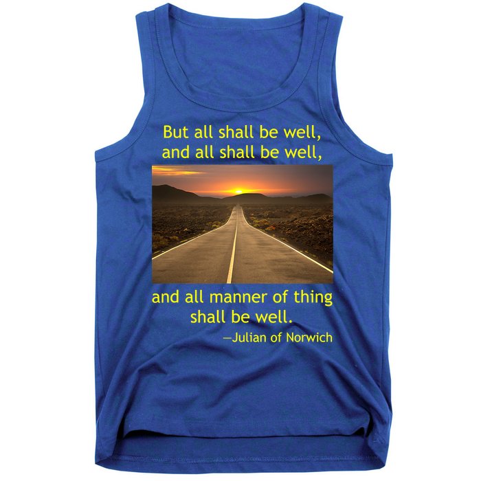 Funny Julian Of Norwich All Shall Be Well Christian Heaven Hope Tank Top