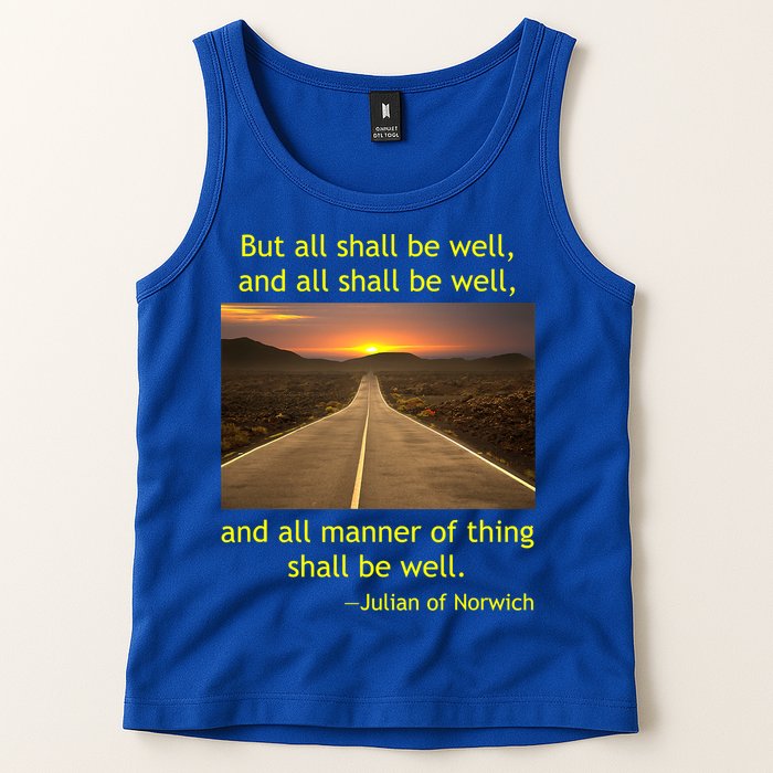 Funny Julian Of Norwich All Shall Be Well Christian Heaven Hope Tank Top