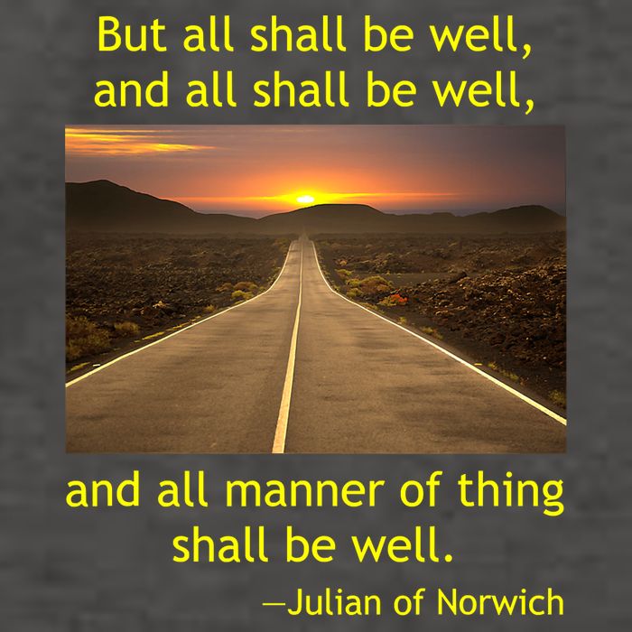 Funny Julian Of Norwich All Shall Be Well Christian Heaven Hope Vector Backpack