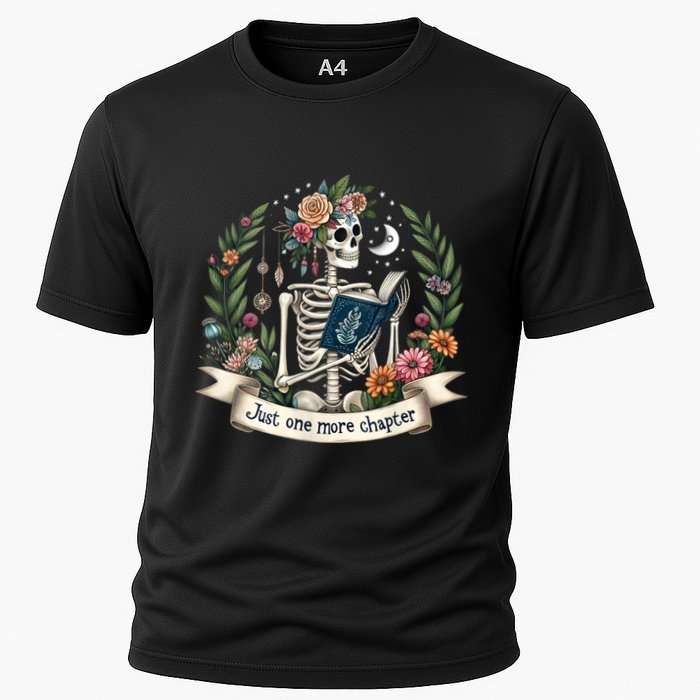 Funny Just One More Chapter Floral Book Lover Reading Design Performance Shirt