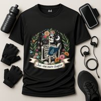 Funny Just One More Chapter Floral Book Lover Reading Design Performance Shirt