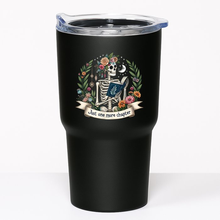 Funny Just One More Chapter Floral Book Lover Reading Design Tumbler