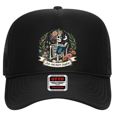 Funny Just One More Chapter Floral Book Lover Reading Design Trucker Hat