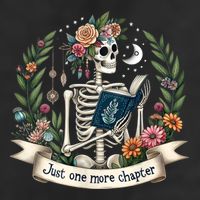 Funny Just One More Chapter Floral Book Lover Reading Design Golf Towel