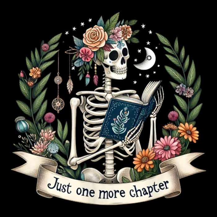 Funny Just One More Chapter Floral Book Lover Reading Design Visor