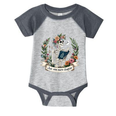 Funny Just One More Chapter Floral Book Lover Reading Design Infant Baby Jersey Bodysuit