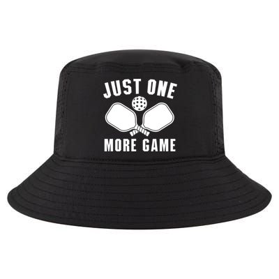 Funny Just One More Game Pickleball Player Gift Pickleballers Cool Comfort Performance Bucket Hat