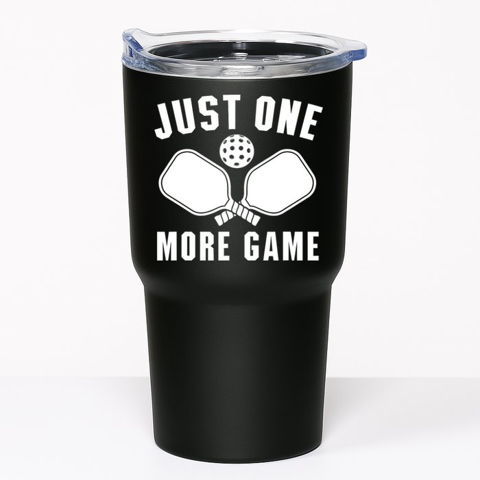 Funny Just One More Game Pickleball Player Gift Pickleballers Tumbler